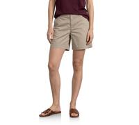 Shorts STREET ONE, Damen, Gr. 46, buff grau, Web, 97% Baumwolle, 3% Elasthan, unifarben, comfort fit kurz, Hosen Shorts, Middle Waist (61246110-46) buff grau