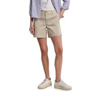 Street One Frauen Mid Waist Chino Shorts im Casual Fit in Beige, Gr: 42