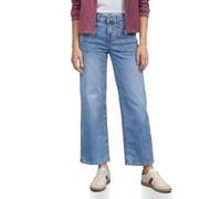 Loose-fit-Jeans STREET ONE "Style Emee", Damen, Gr. 31, Länge 30, light blau random washed, Denim/Jeans, Obermaterial: 63% Baumwolle, 25% Polyester, 10% Viskose, 2% Elasthan, unifarben, loose fit lang