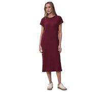 Jerseykleid STREET ONE, Damen, Gr. 46, EURO-Größen, truffle rot, Jersey, 75% Viskose, 20% Polyester, 5% Elasthan, unifarben, comfort fit Midi, Rundhals, normaler Saum, Kleider Jerseykleid, mit Rundhal
