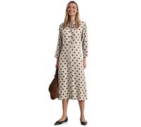 Blusenkleid STREET ONE, Damen, Gr. 44, EURO-Größen, clay sand, Stoff, 100% Viskose, gepunktet, comfort fit Midi, V-Ausschnitt, Manschette, Kleider Blusenkleid, mit Punktemuster (38070261-44) clay sand