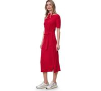 Street One - Jerseykleid in Midilänge mit Knotendetail und U-Boot-Ausschnitt rot - Gr. - 34