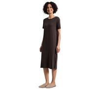 Street One Frauen Midi-Kleid mit Kurzarm mit Schlitzdetail in Braun, Gr: 38
