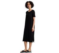 Midikleid STREET ONE, Damen, Gr. 40, EURO-Größen, schwarz, Stoff, 95% Viskose, 5% Elasthan, unifarben, comfort fit Midi, Rundhals, normaler Saum, Kleider Midikleid, in Unifarbe (75050650-40) schwarz