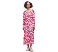 Maxikleid STREET ONE, Damen, Gr. 36, EURO-Größen, magenta dream, Stoff, 100% Viskose, gemustert, comfort fit knöchelfrei, Rundhals, Bündchen, Kleider Maxikleid, mit allover Print (20056539-36) magenta