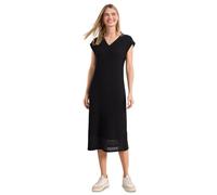 Midikleid STREET ONE, Damen, Gr. 34, EURO-Größen, schwarz, Web;Stoff;Spitze, Obermaterial: 70% Baumwolle, 30% Polyester. Futter: 95% Viskose, 5% Elasthan, unifarben, regular fit wadenlang, V-Ausschnit