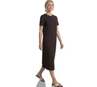 Midikleid STREET ONE, Damen, Gr. 42, EURO-Größen, molten earth, Stoff, 87% Viskose, 11% Polyester, 2% Elasthan, gemustert, comfort fit wadenlang, Rundhals, normaler Saum, Kleider Midikleid, mit grafis