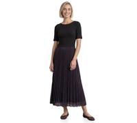 Maxikleid STREET ONE, Damen, Gr. 38, EURO-Größen, lila (rustic rouge), Web, 48% Baumwolle, 47% Modal, 5% Elasthan, unifarben, comfort fit knöchelfrei, U-Boot-Ausschnitt, normaler Saum, Kleider Maxikle