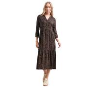 Midikleid mit Split Neck und Print