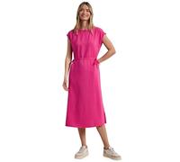 Midikleid STREET ONE, Damen, Gr. 46, EURO-Größen, magenta dream, Stoff, 88% Viskose, 12% Polyamid, unifarben, comfort fit Midi, U-Boot-Ausschnitt, normaler Saum, Kleider Midikleid, in Unifarbe (457169