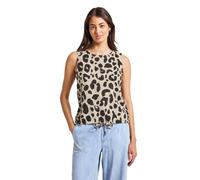 Street One - Musselin Blusentop mit Print beige - Gr. - 40