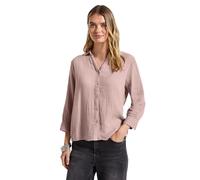 Hemdbluse STREET ONE, Damen, Gr. 44, faded rose, Web, 100% Baumwolle, unifarben, normal normal, V-Ausschnitt, Bündchen, Blusen, aus reiner Baumwolle (30386527-44) faded rose