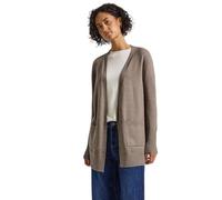Street One Damen Offener Cardigan mocha dream meliert – 37% Baumwolle – Gr. 42