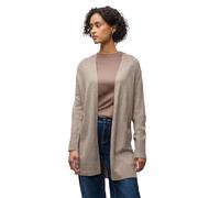 Strickjacke STREET ONE, Damen, Gr. 40, mocha dream meliert, Stoff, 30% Polyester, 27% Polyacryl, 23% Polyamid, 20% Viskose, unifarben, normal lang, ohne Ausschnitt, Rippbündchen, Strickjacken, aus sof