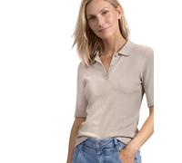Poloshirt im Strick-Look mit Rippstruktur