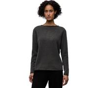Strickpullover STREET ONE, Damen, Gr. 38, gravel grau meliert, Stoff, 30% Polyester, 27% Polyacryl, 23% Polyamid, 20% Viskose, unifarben, regular fit normal, U-Boot-Ausschnitt, Rollsaum, Pullover Stri