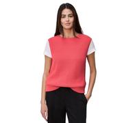 Pullunder STREET ONE, Damen, Gr. 38, striking coral, Web, 60% Baumwolle, 40% Polyacryl, unifarben, comfort fit normal, Rundhals, Bündchen, Pullover Pullunder, mit Rundhalsausschnitt (16772944-38) stri
