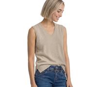 Pullunder STREET ONE, Damen, Gr. 40, light sepia sand meliert, Stoff, 30% Polyester, 27% Polyacryl, 23% Polyamid, 20% Viskose, unifarben, comfort fit normal, V-Ausschnitt, normaler Saum, Pullover Pull