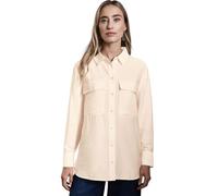 Street One Bluse Relaxed Fit Damen V-Ausschnitt mit Brusttaschen Weiß Größe 34
