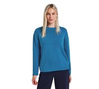 Strickpullover STREET ONE, Damen, Gr. 44, polaris blau, Web, 60% Baumwolle, 40% Polyacryl, unifarben, normal normal, Rundhals, Strickbündchen, Pullover, mit Rundhalsausschnitt (33166343-44) polaris bl