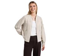 Blouson STREET ONE, Damen, Gr. 36, malted beige, Stoff, Obermaterial: 74% Viskose, 26% Polyester; Futter: 100% Polyester, unifarben, casual, normal normal, Rundhals, Langarm elastischer Bund, Jacken, 