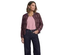 Blouson STREET ONE, Damen, Gr. 38, rot (rustic rouge), Stoff, Obermaterial: 74% Viskose, 26% Polyester. Futter: 100% Polyester, Jacquardmuster, regular fit normal, Rundhals, Bündchen, Jacken Blouson,