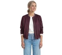 Blouson STREET ONE, Damen, Gr. 36, lila (rustic rouge), Stoff, Obermaterial: 74% Viskose, 26% Polyester. Futter: 100% Polyester, unifarben, regular fit normal, Rundhals, Bündchen, Jacken Blouson, mit 