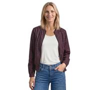 Blouson STREET ONE, Damen, Gr. 40, lila (rustic rouge), Stoff;Satin, Obermaterial: 92% Viskose, 8% Polyester. Futter: 100% Polyester, comfort fit normal, Rundhals, Bündchen, Jacken Blouson, mit allove