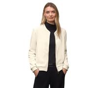Cardigan STREET ONE, Damen, Gr. 36, soft beige, Stoff, 85% Polyester, 10% metallisierte Fasern, 5% Elasthan, unifarben, normal normal, hoch geschlossener Ausschnitt, Rippbündchen, Strickjacken (702456
