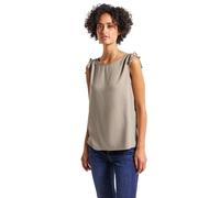 STREET ONE Damen 3411456 Seersucker Blusentop, Morning beige, 38