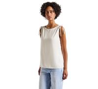 STREET ONE Damen 3411456 Seersucker Blusentop, Off White, 46
