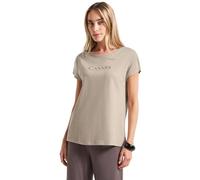 Street One Frauen Shirt mit Folien-Wording in Beige, Gr: 38