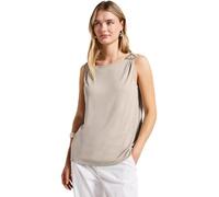 STREET ONE Damen 3227206 Silk Look Top, Morning beige, 46