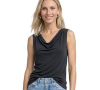 Street One Damen Silk-Look Top mit Wasserfall-Ausschnitt