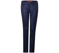 Street One Damen Slim Hose 371860 York A371860, Einfarbig, Gr. W0.Keine Angabe/L30 (Herstellergröße: 34), Blau (Deep Blue 11238)