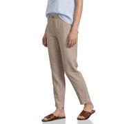 Jogger Pants STREET ONE, Damen, Gr. 42, Länge 28, beige (sepia sand), Stoff, 82% Viskose, 18% Polyamid, unifarben, loose fit knöchelfrei, Hosen, Middle Waist (51036914-42) sepia sand