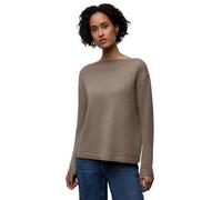 Strickpullover STREET ONE, Damen, Gr. 46, light terra mocha meliert, Stoff, 30% Polyester, 29% Polyacryl, 21% Viskose, 20% Nylon, unifarben, comfort fit normal, U-Boot-Ausschnitt, Bündchen, Pullover S