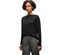 Strickpullover STREET ONE, Damen, Gr. 40, schwarz, Stoff, 30% Polyester, 29% Polyacryl, 21% Viskose, 20% Nylon, unifarben, comfort fit normal, U-Boot-Ausschnitt, Bündchen, Pullover Strickpullover (138