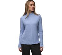 Stehkragenpullover STREET ONE, Damen, Gr. 38, frosted blau meliert, Strick, Obermaterial: 37% Baumwolle, 34% Polyacryl, 26% Polyester, 3% Elasthan, unifarben, bequem hüftbedeckend, Rundhals, Pullover