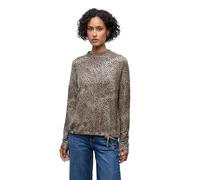 Street One Langarmshirt Softes Leo-Shirt Damen Taupe Größe 46