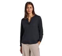 Langarmbluse STREET ONE, Damen, Gr. 36, dunkelblau, Web, Obermaterial: 100% Viskose, bequem Po-bedeckend, Rundhals, 1-Knopf-Manschette, Blusen, im Tunika-Stil (54795368-36) dunkelblau