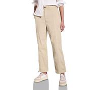 Street One Cargohose Straight Leg A378879 – 98% Baumwolle, 2% Elasthan – Gr. 40/L30, barley beige