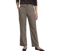 Street One Damen Straight Leg Hose mit Karomuster und Knöpfen 3819440
