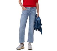Comfort-fit-Jeans STREET ONE, Damen, Gr. 33, Länge 28, light blau random wash, Jeans, 85% Baumwolle, 9% Polyester, 4% Elastomultiester, 2% Elasthan, unifarben mit Farbeinsatz, knöchelfrei, Jeans, Midd