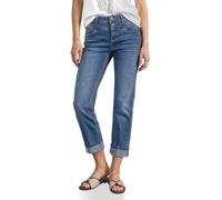 Comfort-fit-Jeans STREET ONE, Damen, Gr. 27, Länge 28, mid blau authentic washed, Jeans, 63% Baumwolle, 23% Polyester, 12% Viskose, 2% Elasthan, unifarben, knöchelfrei, Jeans, 5-Pocket-Style (54273233