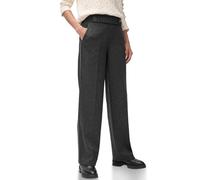 Stoffhose STREET ONE "QR Straight Leg Mela", Damen, Gr. 46, Länge 30, schwarz, Web, Obermaterial: 48% Viskose, 29% Nylon, 15% Polyester, 8% Elasthan. Futter: 100% Polyester, unifarben mit Farbeinsatz,