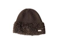 Street One Damen Strick Beanie mit Teddydetails | auburn brown A