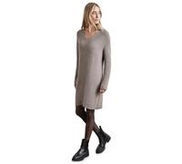 Strickkleid STREET ONE Gr. 46, EURO-Größen, beige (mocha meliert), Damen, 51% Viskose, 30% Polyester, 19% Nylon, unifarben, Kleider, knielang (28701867-46) mocha beige meliert