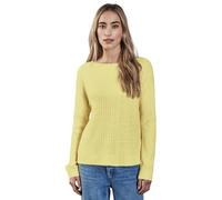 Strickpullover STREET ONE, Damen, Gr. 42, mellow gelb meliert, Stoff, 43% Nylon, 41% Polyacryl, 10% Viskose, 6% Elasthan, unifarben, casual, gerade normal, U-Boot-Ausschnitt, Langarm Bündchen, Pullove