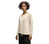 Sweatshirt STREET ONE, Damen, Gr. 36, beige (soft beige), Sweatware, 60% Baumwolle, 40% Polyester, unifarben, gerade, Rundhals, Bündchen, Sweatshirts Sweatshirt, im soften Baumwoll-Mix (57438456-36) s